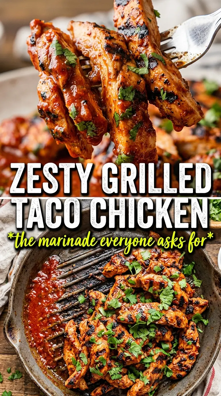 Chicken taco marinade juicy spiced charred