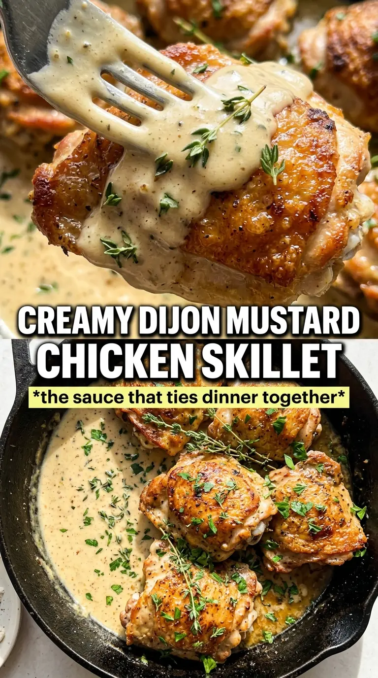Creamy Mustard Chicken, Dijon cream sauce, tarragon