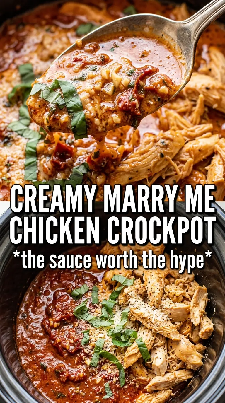 Crockpot Marry Me Chicken creamy sun-dried tomato