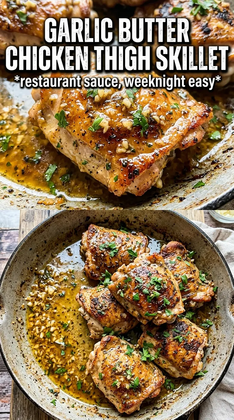 Garlic Butter Chicken Thighs golden skillet-basted juicy