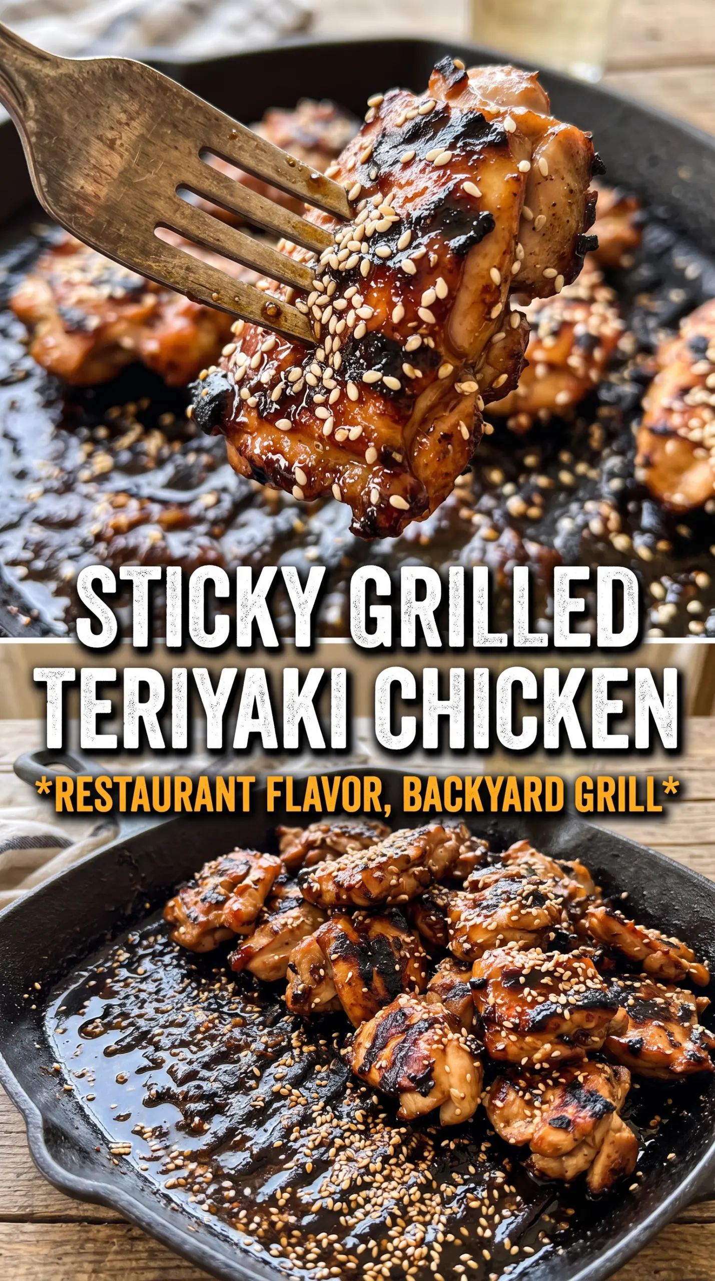 Grilled Teriyaki Chicken caramelized glaze sesame
