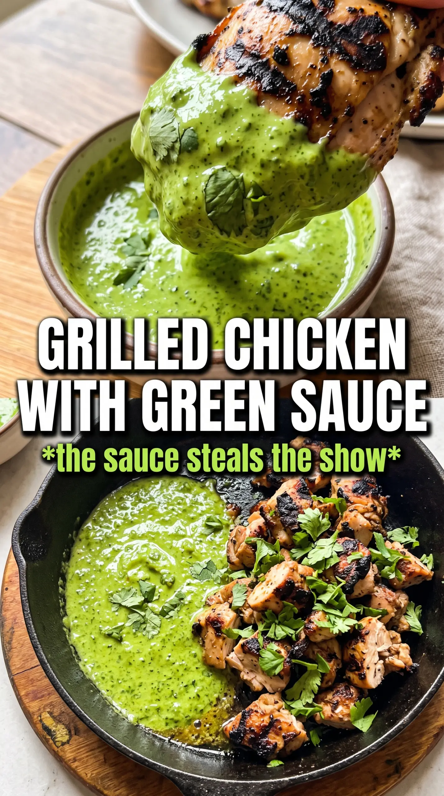 Peruvian Grilled Chicken with Creamy Green Sauce juicy spicy charred