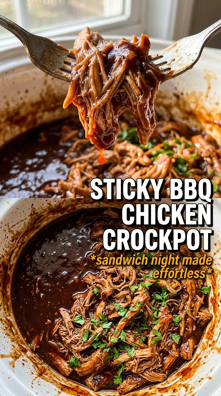 Slow Cooker BBQ Chicken saucy shredded