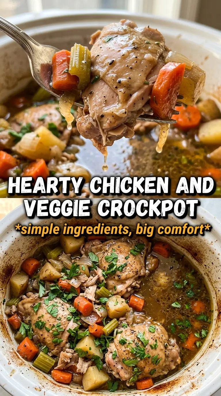 Slow Cooker Chicken Thighs with Hearty Vegetables savory tender