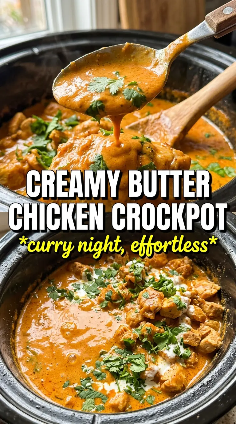 Slow Cooker Indian Butter Chicken creamy spiced