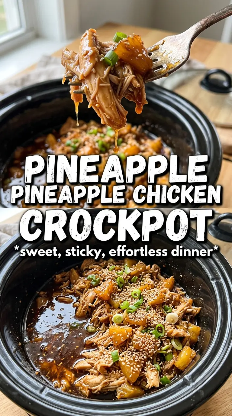 Sweet Hawaiian Crockpot Chicken juicy pineapple teriyaki-style
