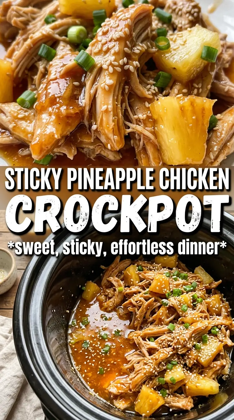 Sweet Hawaiian Crockpot Chicken juicy pineapple teriyaki-style