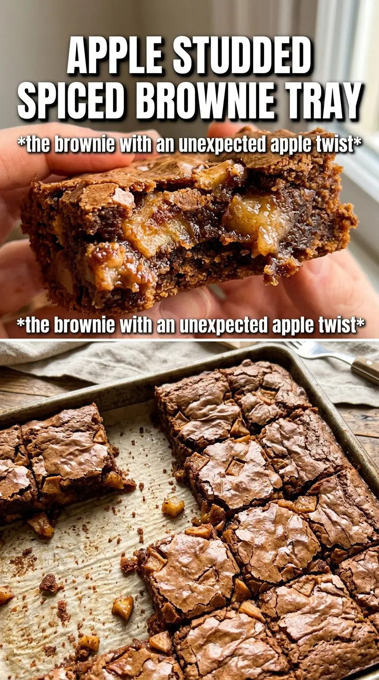 Apple Brownies fudgy cinnamon apple bars