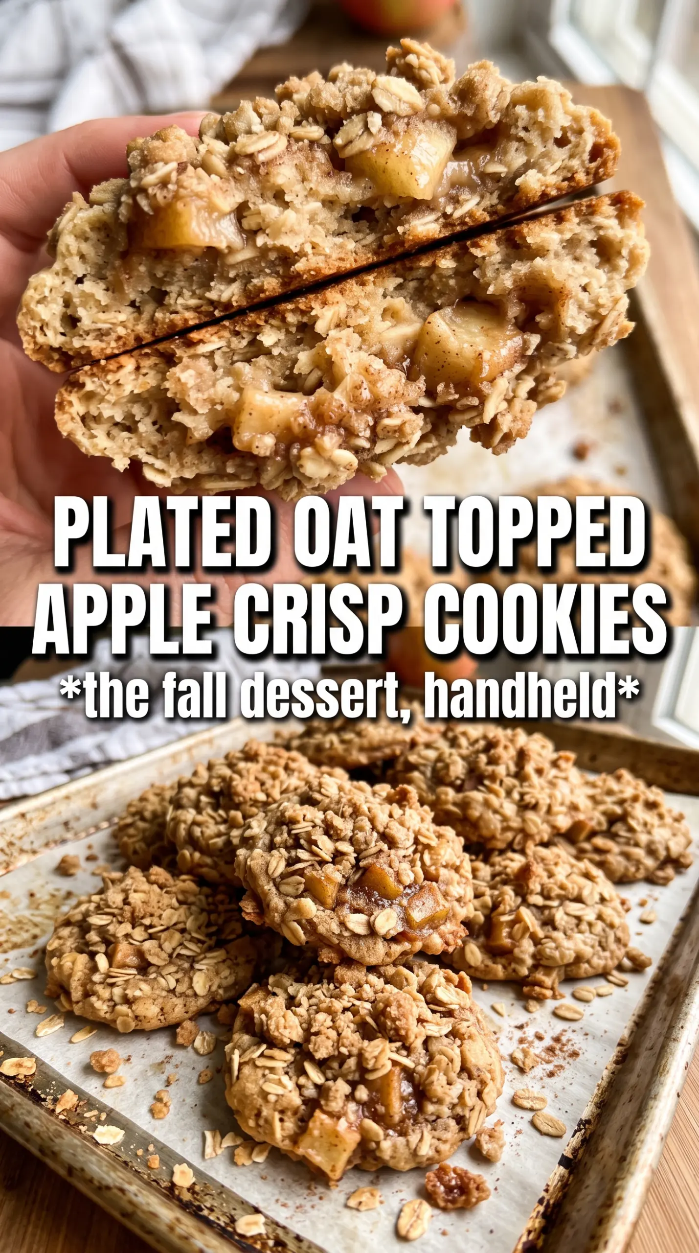 Apple Crisp Cookies chewy oat apple caramel
