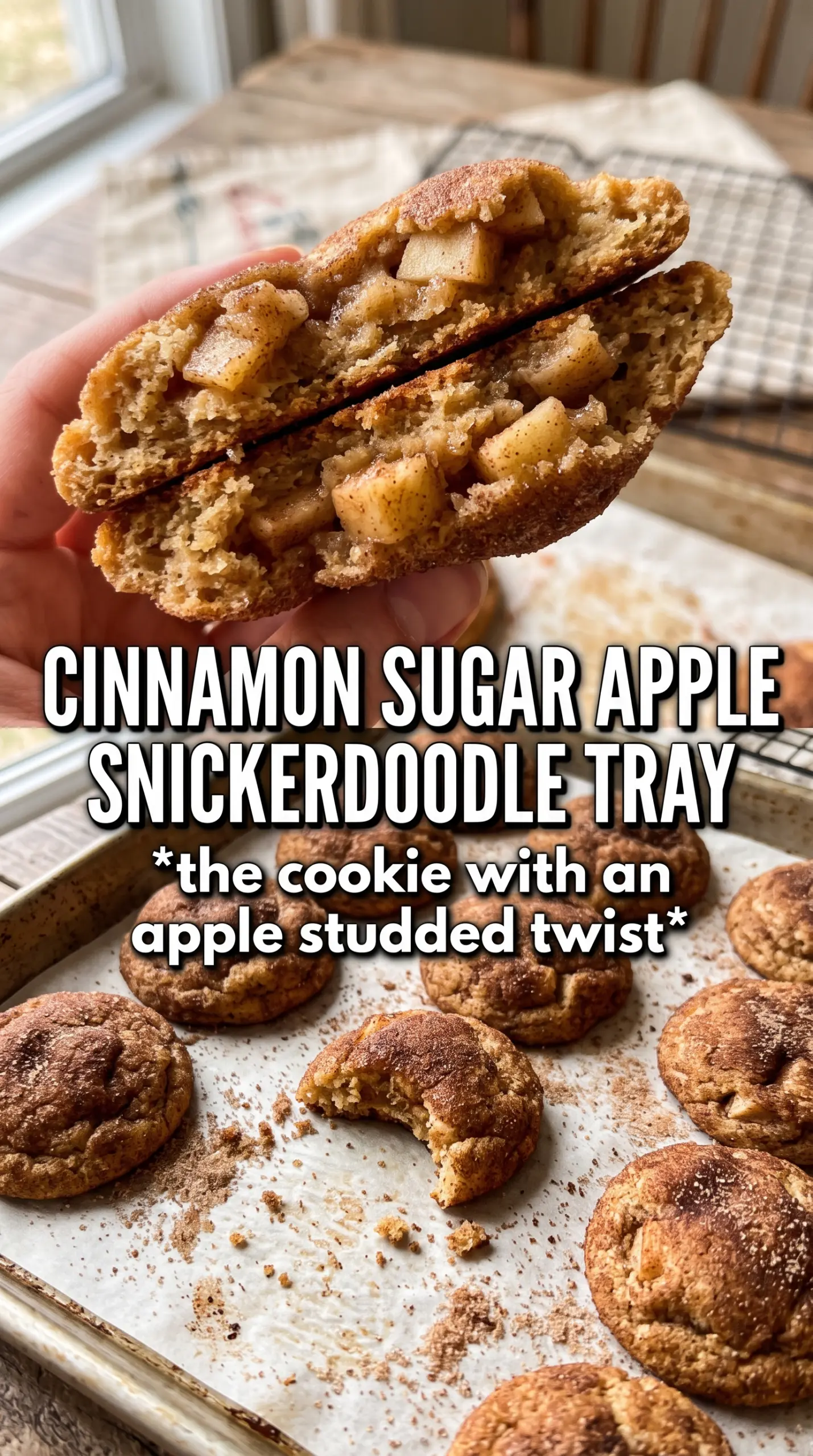 Apple Snickerdoodles soft chewy cinnamon-sugar