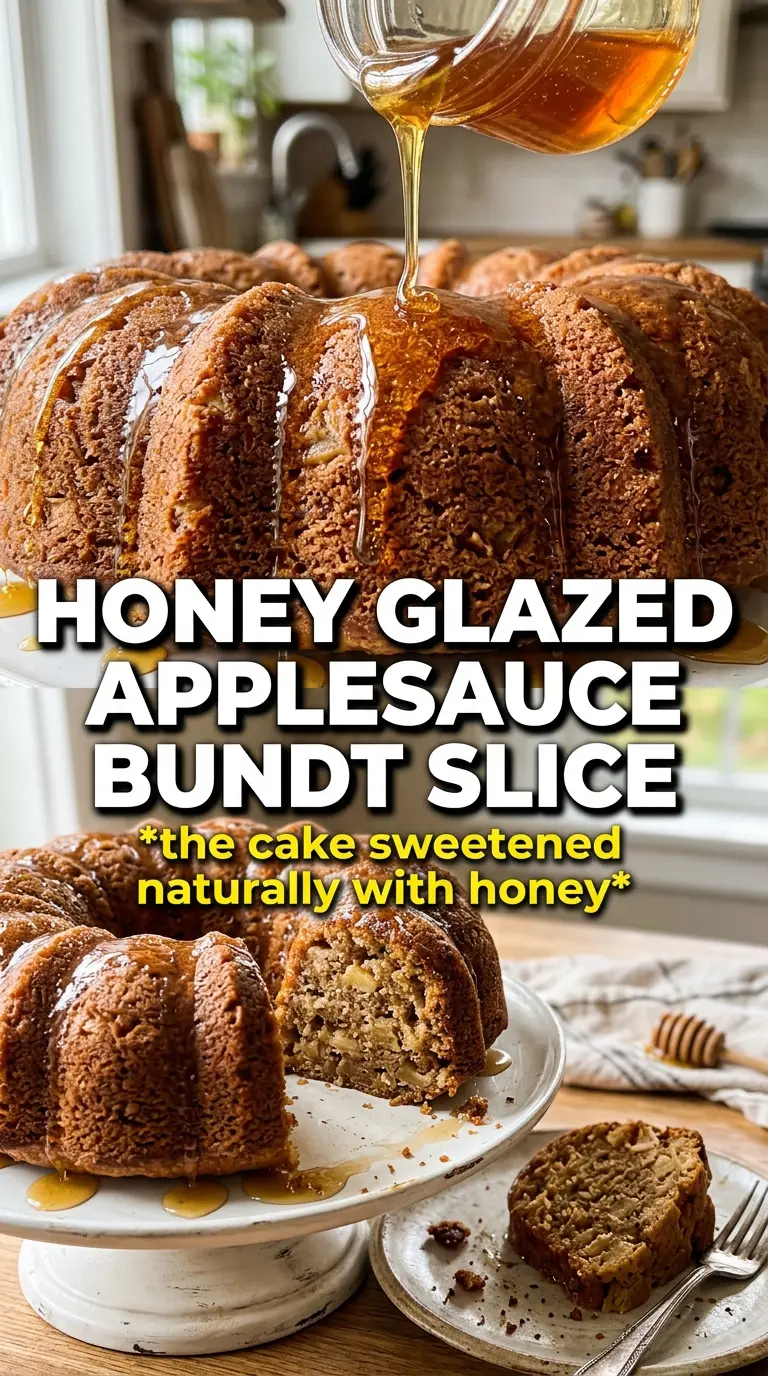 Applesauce Honey Cake moist glazed