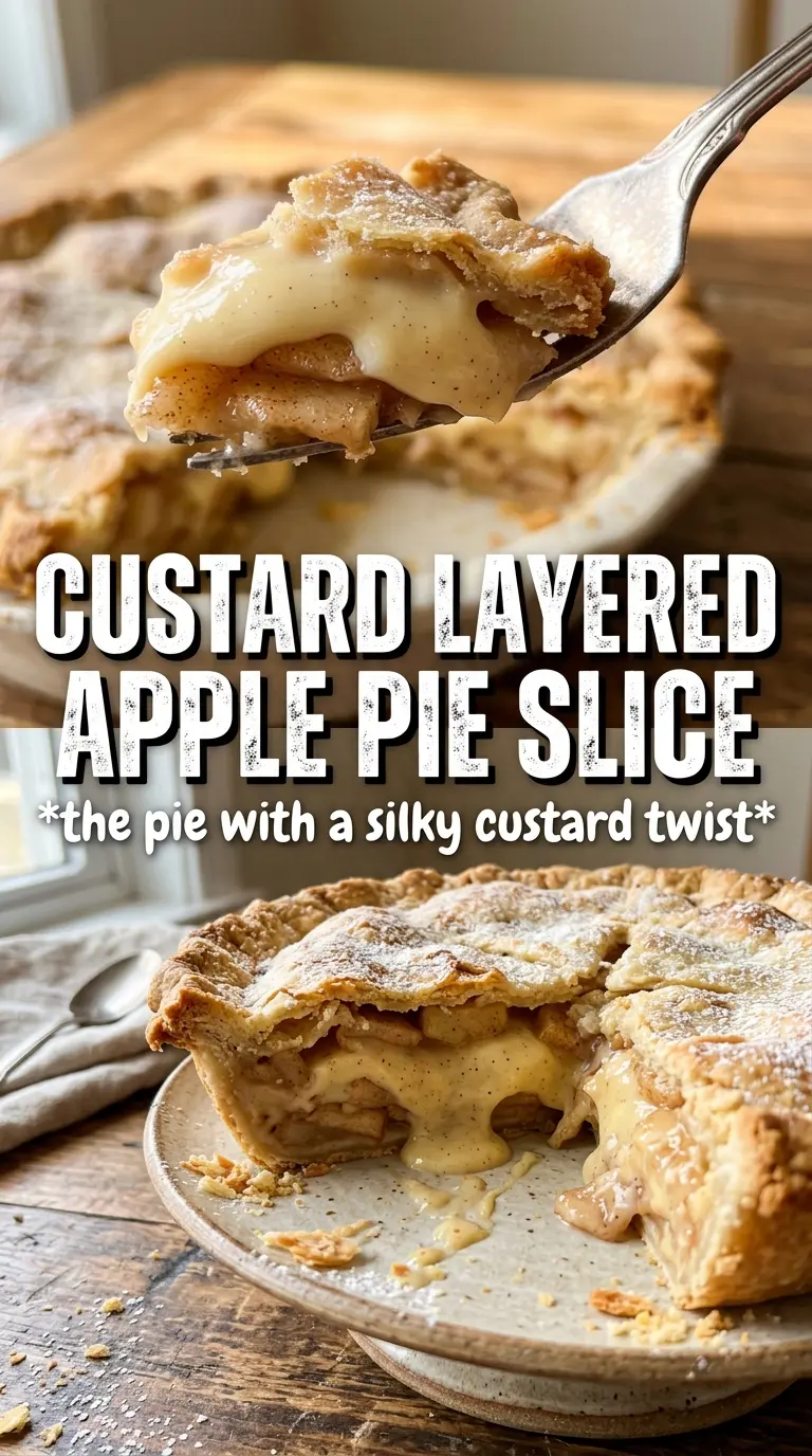 French Custard Apple Pie creamy layered cinnamon