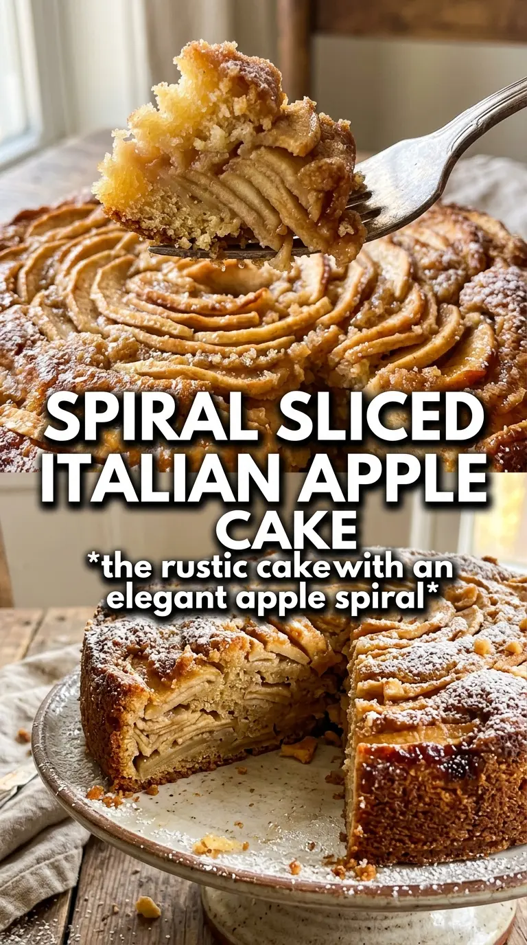 Italian Apple Cake tender crumb powdered sugar