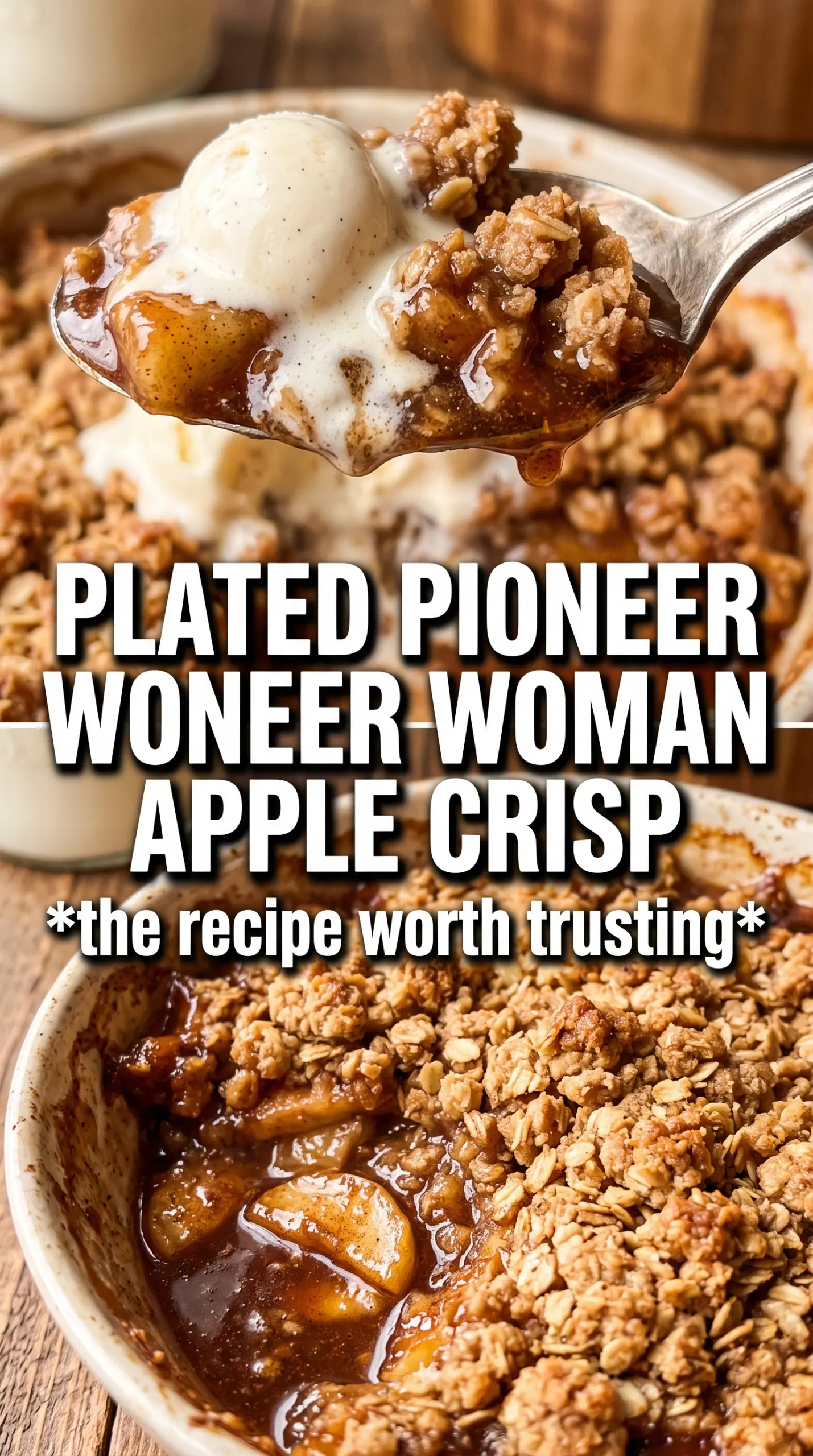 Pioneer Woman apple crisp rustic bubbly crumble